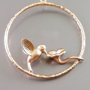Dainty Rose Gold Hummingbird Necklace